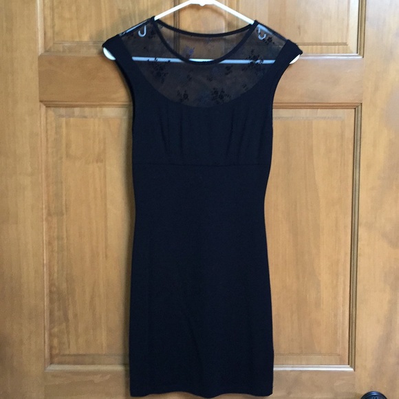 Forever 21 Dresses & Skirts - Forever 21 floral sheer-back little black dress